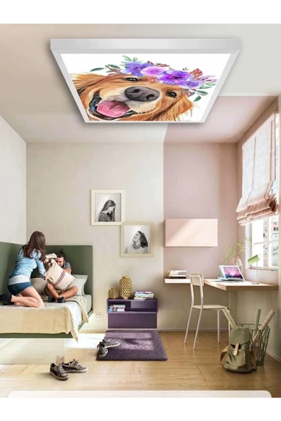 Gökyüzü Panel Çocuk-odası-avize-60x60-54w-led-armatür-genç-odası-avize-desenli-panel-en-şık-çocuk-odası-led-lamba ürün görseli 1