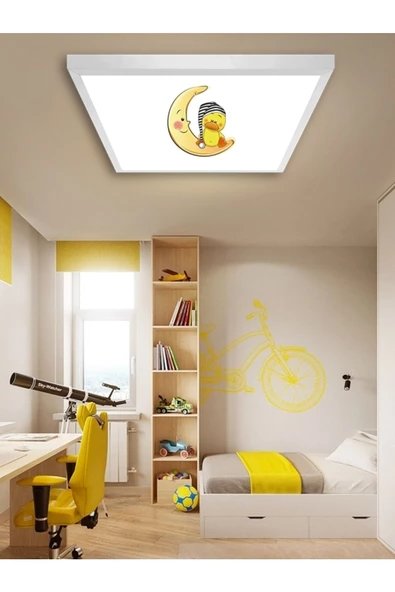 Gökyüzü Panel Genç Odası Avize-60cmx60cm-54watt-led-6500 Kelvin (beyaz)-genç Odası Avize Modelleri-çocuk Avizeleri ürün görseli 1