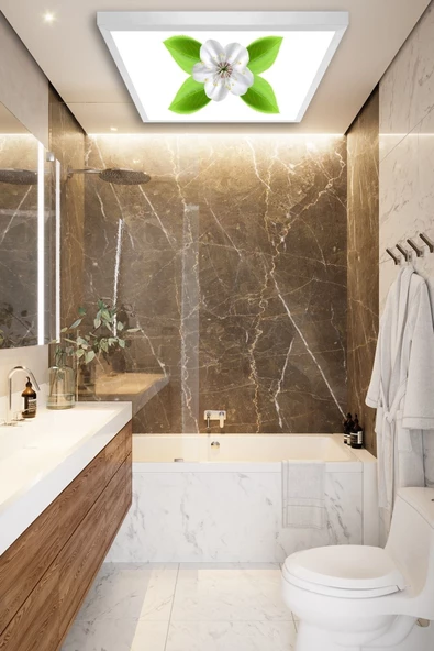 Gökyüzü Panel Wc Avize-60x60-54w-led-armatür-banyo-aydınlatma-desenli-panel-wc-led-ampul-banyo Işıkları-tekli Led ürün görseli 1