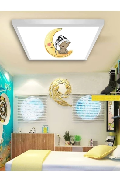 Gökyüzü Panel Turşu-bebek Odası Avize-60x60-54w-led-bebek Odası Avize-trendyo- Led Avize Modelleri-2022 Moda Avize ürün görseli 1