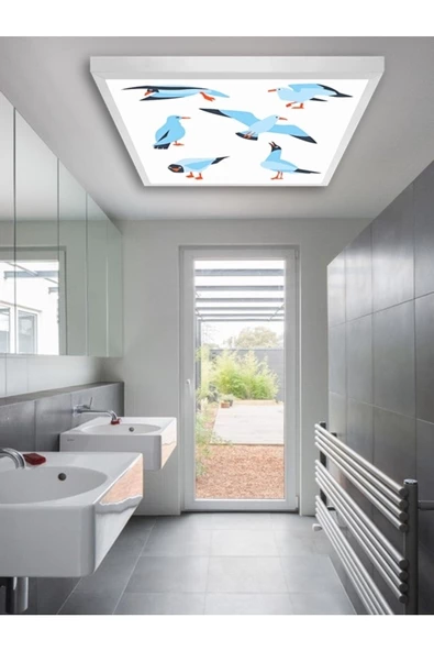 Gökyüzü Panel Wc Avize-60cmx60cm-54watt-led-armatür-banyo-aydınlatma-desenli-panel-wc-led-lamba-wc Için Uygundur ürün görseli 1