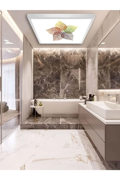Gökyüzü Panel Banyo Avize-60x60-54w-led-armatür-wc-aydınlatma-desenli-panel-banyoled-ıp54-55 Su Almaz Led-tekli ürün görseli 1