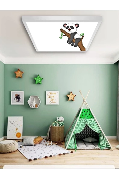 Gökyüzü Panel 60cmx60cm-çocuk-odası-avize-led-54w-lamba-6500k-doğal-beyaz-avize-çocuk-avize-tavana-model ürün görseli 1