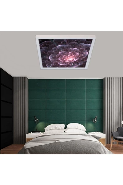 Gökyüzü Panel Yeni 54watt-60x60 -ledli Yatak Odası Avize- Uv Baskı Tasarım Aydınlatma-tavana Yapışık-kolay Montaj ürün görseli 1