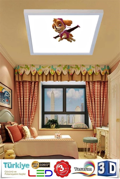 Gökyüzü Panel Çocuk Odası 54w Led Avize , 60cmx60cm Kolay Montaj Aydınlatma ürün görseli 1
