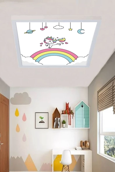 Gökyüzü Panel Çocuk Avize Duma Led 48w Tavan Tipi Avize - Resim 3