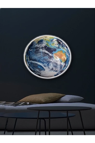 Gökyüzü Panel World Art, Led Aplik,30cm Çap Led 25watt, Modern,duvar Aplik,led, Yatak Odası Aplik,yatak Başı Aplik ürün görseli 1