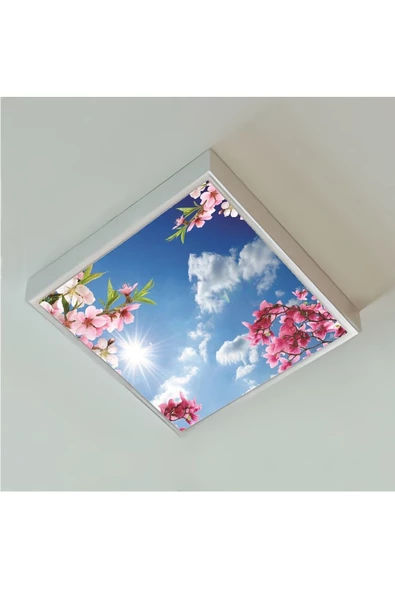Gökyüzü Panel Ledli Yatak Odası 54watt Avize-60cm X 60cm - Tavana Yapışık-kolay Montaj Avize ürün görseli 1