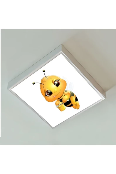 Gökyüzü Panel Arı Kardeş Çocuk Odası Led Avize-60cmx 60xm Büyük Kare-1.5kg Hafif- 54w Güçlü Işık-pcb Led ürün görseli 1