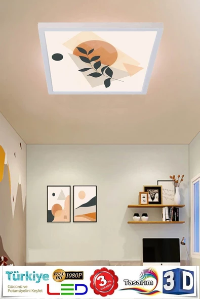 Gökyüzü Panel Led Avize 60cmx60cm -6500k - 54w Tavan Lambası Aydınlatma ürün görseli 1
