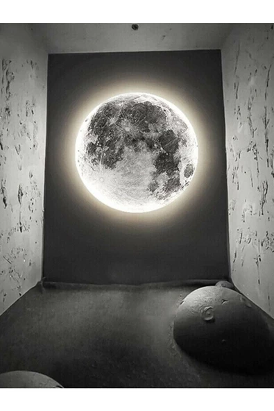 Gökyüzü Panel Moon Led Aplik 30cm Çap 25watt Led ürün görseli 1
