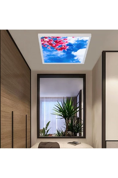 Gökyüzü Panel Ev Koridor 54watt-büyük Boy 60x60 -led Avize- Tavan Aydınlatma Lambası-tavana Yapışık Model ürün görseli 1