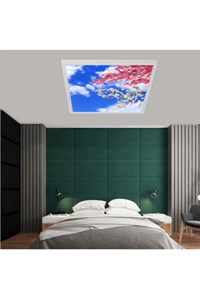 Gökyüzü Panel 60x60 Ledli, Baskılı-trendyol Avize Modeli-led Avize-54watt-tavana Yapışık Lamba-yatak Odası Avize ürün görseli 1