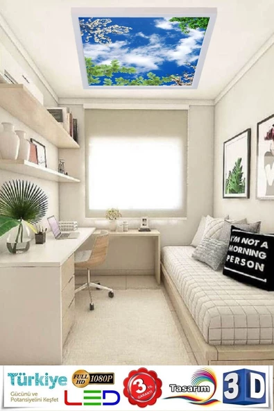 Gökyüzü Panel Ağaçlı Gökyüzü Avize 54w Yeni Nesil Aydınlatma 60x60 ürün görseli 1