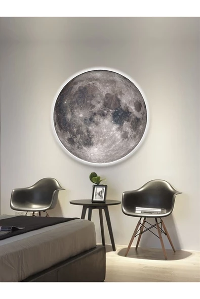 Gökyüzü Panel Modern Aplik - Moon Led Aplik, 30cm Çap Led 25watt, Duvar Aplikleri, Trendyol Aplik, Aplik Modelleri ürün görseli 1