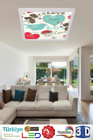 Gökyüzü Panel Uv Baskılı Led Panel Tavan 54w Led Aydınlatma Hd Avize 60cmx60cm ürün görseli 1