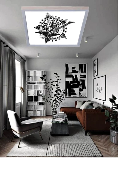 Gökyüzü Panel Genç Odası Led Avize Rock Star Lamba 54w Yüksek Homojen Aydınlatma 60x60 ürün görseli 1