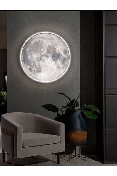 Gökyüzü Panel Modern Aplik-Moon Led 30 cm Çap 25watt ürün görseli 1