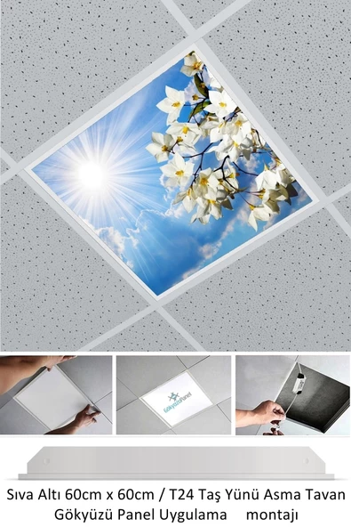 Gökyüzü Panel 60x60 Taş Yünü Asma Tavan Ledi ürün görseli 1