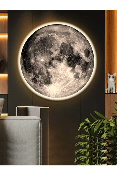 Gökyüzü Panel New-moon, Modern Aplik, 30cm .çap,led 25watt, Led Duvar Aplikleri, Yatak Odası Aplik,aplik Modelleri ürün görseli 1