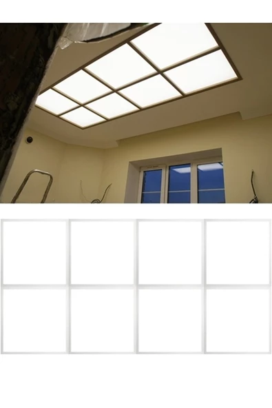 Gökyüzü Panel 8 Adet,yeni Tavan Aydınlatma, 8 Li Led Panel,t24 Asma Tavanlar Için Gurup Led Aydınlatma Panel,60x60 ürün görseli 1