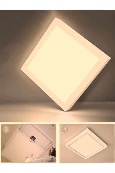 Gökyüzü Panel Sıva Üstü 60cm x60cm Led Panel, Yatak Odası Avize, 60x60 Led Avize, 54 Watt, Homojen Gün Işığı 4000K ürün görseli 1