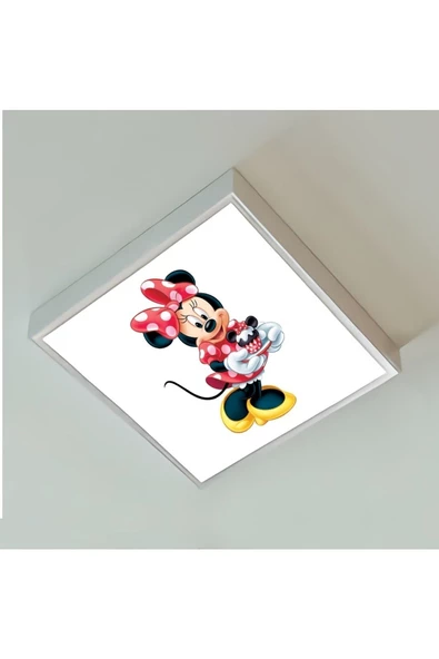 Gökyüzü Panel Minnie Mause Çocuk Led Lamba-42w Aydınlatma-60cmx60cm ürün görseli 1