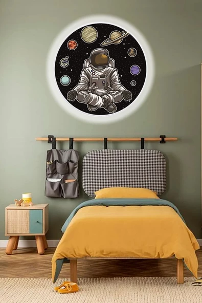 Gökyüzü Panel Space, Astronot Aplik-led Aplik-25watt-30cm Çap, Çocuk Odası Aplik, Aplik Modelleri, Trendyol Aplik ürün görseli 1