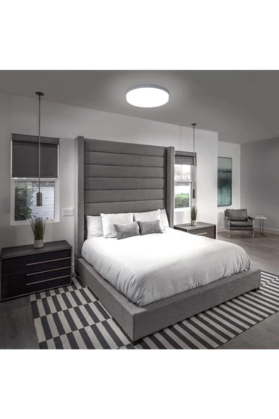 Gökyüzü Panel Lüks Yatak Odası Yuvarlak Avize 25watt-30cm X 30cm Lüks Led Aydınlatma, Yuvarlak Yatak Odası Avize ürün görseli 1