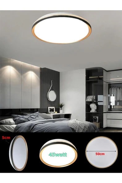 Gökyüzü Panel LEDLİ TAVAN ARMATÜR, 45WATT – BEYAZ IŞIK – 7000K,50cm Yuvarlak Modern Avize, 4150 Lümen Güçlü  Avize ürün görseli 1