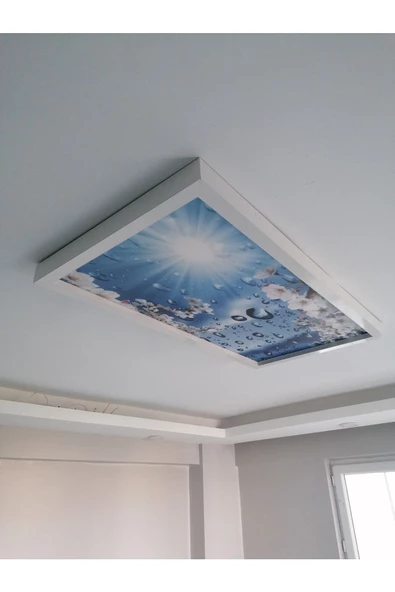 Gökyüzü Panel 60x120 Gökyüzü Panel  Avize, Sıva Üstü, Kolay Montaj Led Panel, Çiçekli Yağmur Damlası Avize ürün görseli 1