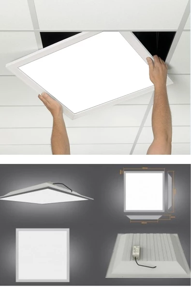 Gökyüzü Panel 60x60 Led Panel, Gerçek 45watt, Sıva Altı Taş Yünü Asma Tavan Için Uygundur, 6500kelvin Beyaz Renk ürün görseli 1