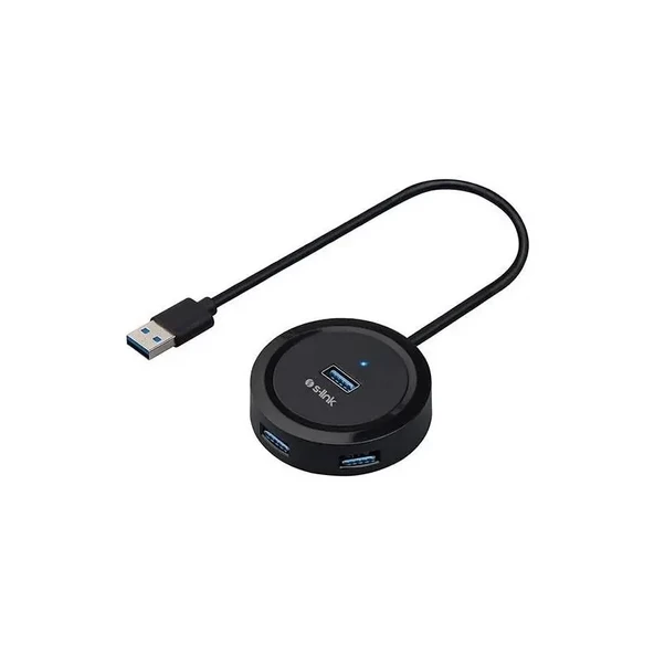 S-LINK SWAPP SW-U300 4 PORT USB3.0 HUB ÇOKLAYICI GRİ ürün görseli 1