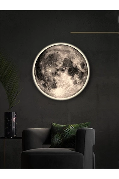 Gökyüzü Panel New-moon, Modern Aplik 30 cm Led 25watt Led Duvar Aplikleri, Yatak Odası Aplik, Yatak Başı Aplik ürün görseli 1