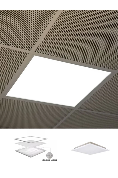 Gökyüzü Panel T24 Line In-60cm X60cm Sıva Altı Led Panel, Taş Yünü Asma Tavan Led , Beyaz Işık, Kare Backlight ürün görseli 1