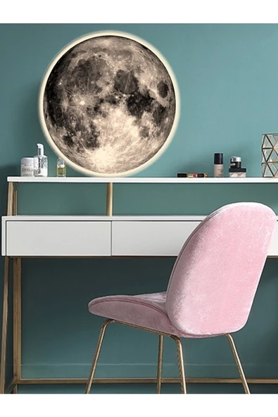 Gökyüzü Panel Moon Led Aplik 30cm Çap Led 25watt Led Duvar Aplikleri Yatak Odası Aplik Yatak Başı Aplik Genç ürün görseli 1
