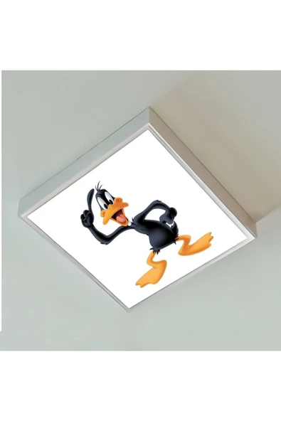 Gökyüzü Panel Cartoon Characters Çocuk Odası Led Avize-60cmx 60xm Büyük Kare-1.5kg Hafif- 54w Güçlü Işık-sıva Üstü ürün görseli 1