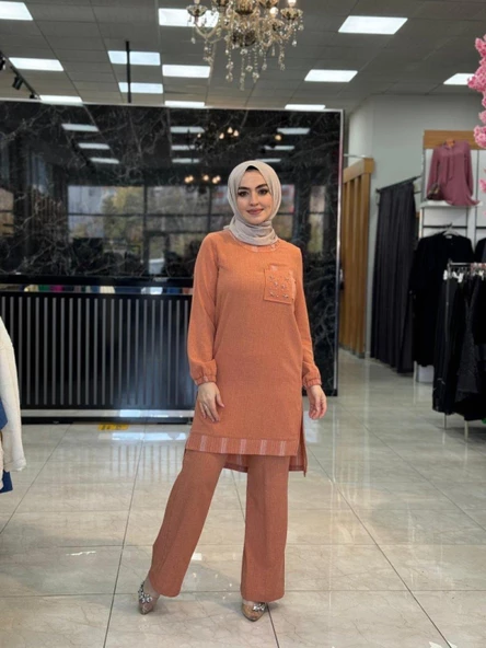 Zehra Pantolon Takım Kiremit ürün görseli 1