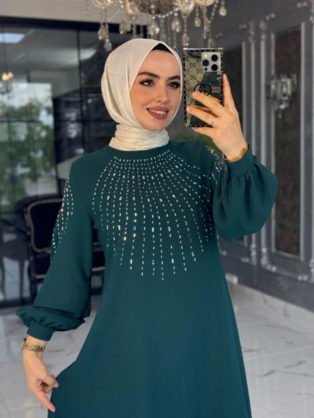 Mihriban Elbise Zümrüt - Resim 3