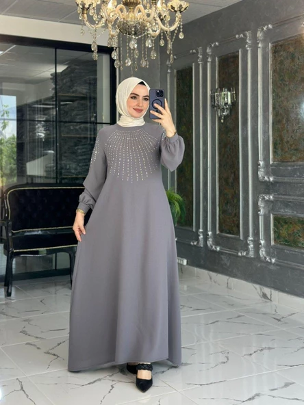 Mihriban Elbise Gri - Resim 2