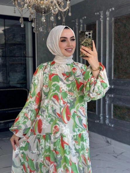 Cemre Elbise Yeşil - Resim 2