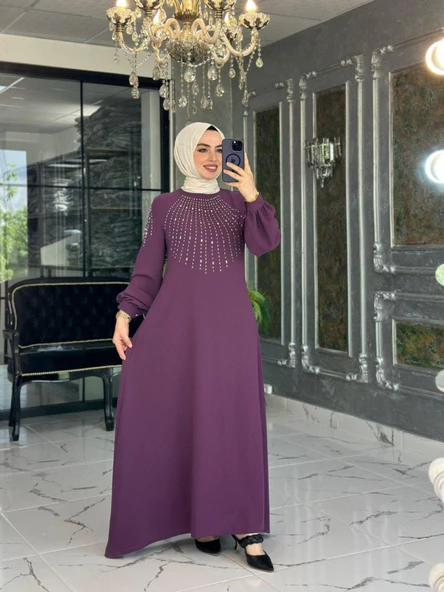 Mihriban Elbise Mürdüm ürün görseli 1