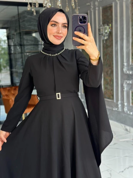 Abiye Elbise Siyah - Resim 2