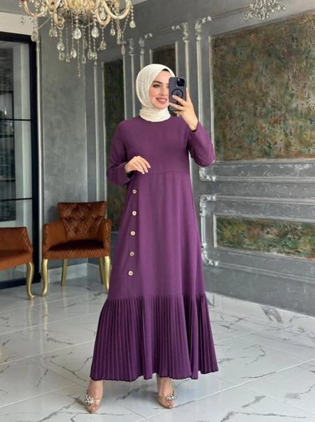 Tuğba Elbise Mürdüm ürün görseli 1