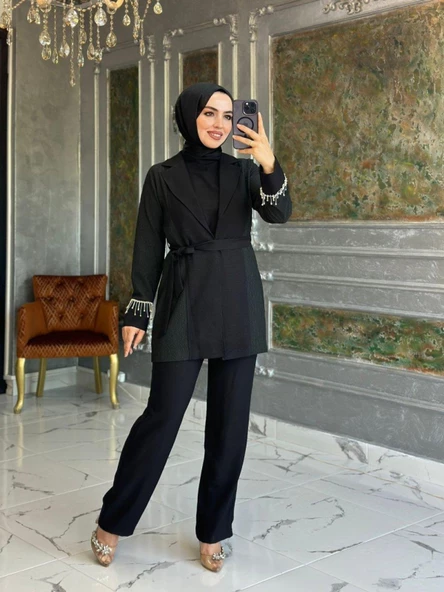 Eylül Ceket Takım Siyah ürün görseli 1