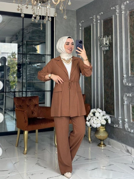 Bürümcük Şal Yaka Takım-Taba - Resim 3