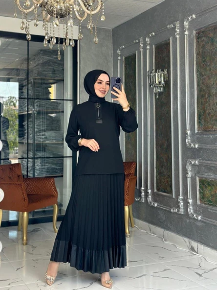 Tuğba Etek Takım-Siyah ürün görseli 1