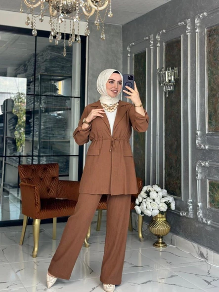 Bürümcük Şal Yaka Takım-Taba - Resim 4