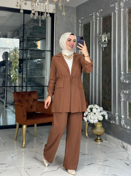 Bürümcük Şal Yaka Takım-Taba - Resim 5