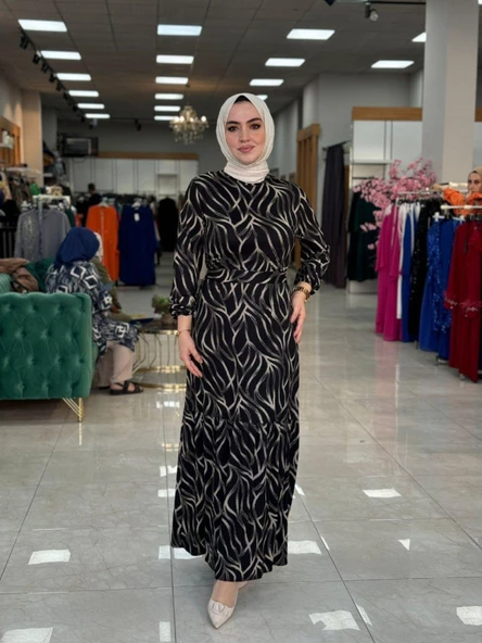 Talya Kristal Elbise-Siyah ürün görseli 1